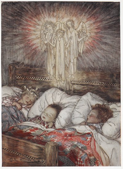 Børn sover og drømmer af Arthur Rackham