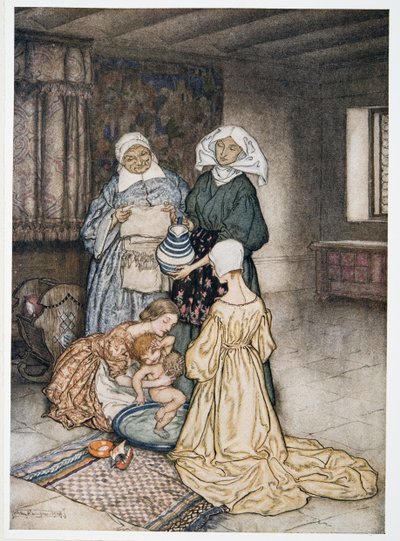 Havde jeg ikke fire eller fem kvinder, en der passede mig? illustration fra William Shakespeares The Tempest, pub. 1926 af Arthur Rackham