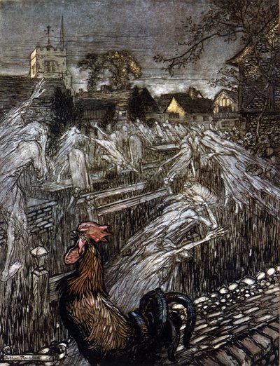Illustration af Arthur RACKHAM (1867-1939) til Drømmen om en sommernat af William SHAKESPEARE af Arthur Rackham
