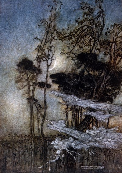 Illustration af Arthur RACKHAM (1867-1939) til Drømmen om en sommernat af William SHAKESPEARE af Arthur Rackham