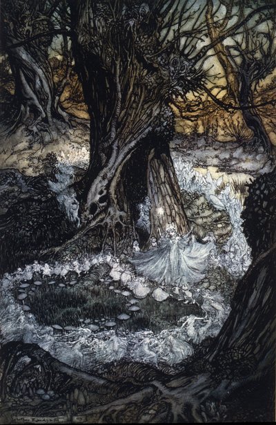 Illustration af Arthur RACKHAM (1867-1939) til Drømmen om en sommernat af William SHAKESPEARE af Arthur Rackham