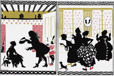 Illustration til Eventyr Askepot af Arthur Rackham