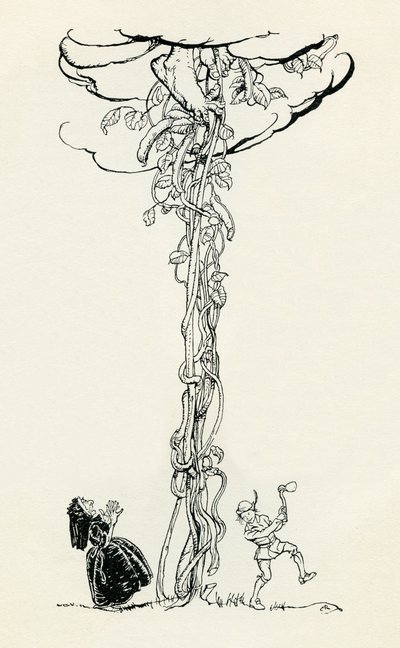 Hans og Bønnestagen af Arthur Rackham