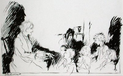 Lange historier om spøgelser, hekse og indianere, illustration fra 