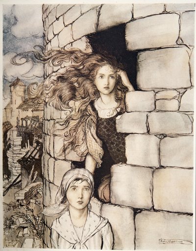 Maid Maleen, fra Little Brother & Little Sister and Other Tales by the Brothers Grimm, pub.1917 af Arthur Rackham