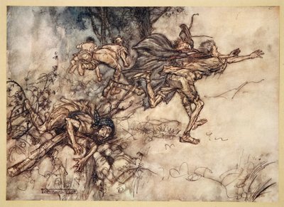 O monstrøse! O mærkeligt! vi er hjemsøgt. Bed, mestre! flyv, mestre! Hjælp!, illustration fra 