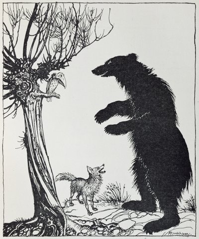 Bjørnen og ræven, illustration fra 