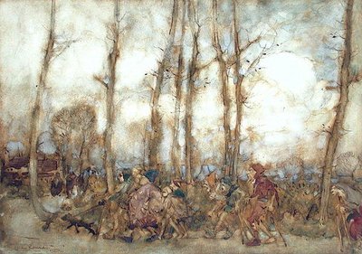 Tiggerne kommer til byen af Arthur Rackham