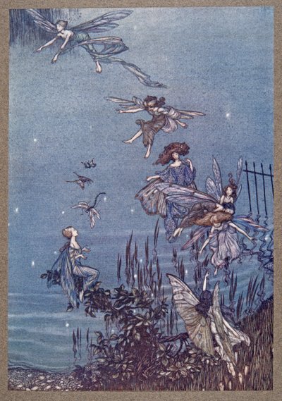 The Fairies of the Serpentine, fra Peter Pan i Kensington Gardens af J M Barrie (1860 - 1937), pub. 1906 af Arthur Rackham