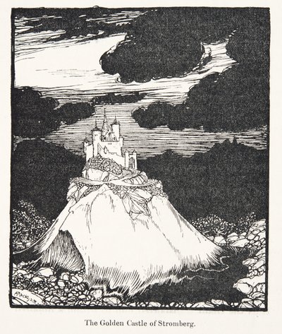 The Golden Castle of Stromberg, fra The Fairy Tales of the Brothers Grimm, pub. 1909 af Arthur Rackham