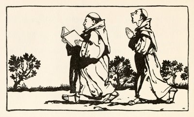 Hagen sad op ad væggen fra Morgans Frenzy i Irish Fairy Tales af Arthur Rackham