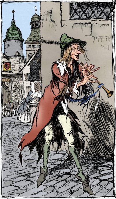 The Pied Piper of Hameln, 1934 af Arthur Rackham