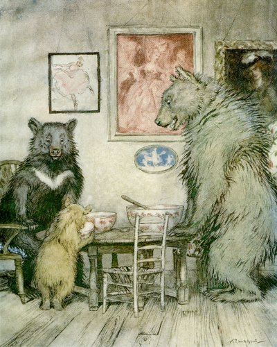 De tre bjørne af Arthur Rackham