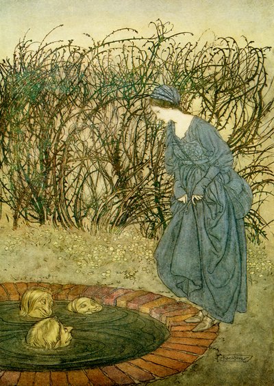 Brøndens tre hoveder af Arthur Rackham