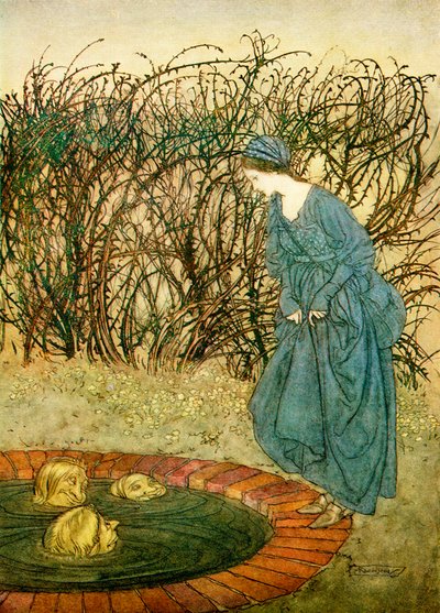 The Three Heads of the Well, fra engelske eventyr genfortalt af F.A. Steel, 1927 af Arthur Rackham