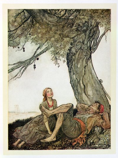 De rejsende og platantræet, illustration fra 