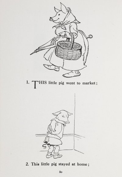 Denne lille gris gik på markedet - børnehaver. af Arthur Rackham