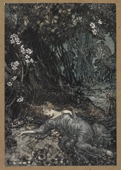Titania ligger og sover«. En scene fra 