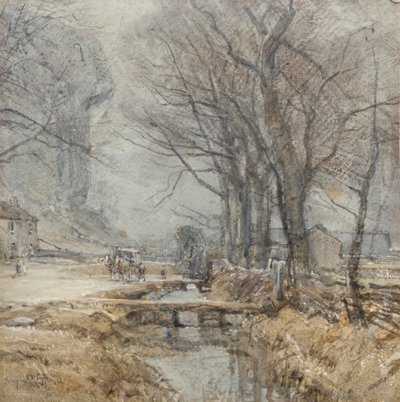 Kilnsey, Yorkshire, ca. 1927 (akvarel) af Arthur Reginald Smith