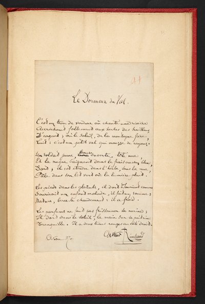 Le Dormeur du val af Arthur Rimbaud