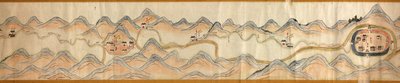 16.000. leveret. Orienteret med nord til højre. Relief vist billedmæssigt. Fugleperspektiv. Dækker Wei-floden i Baoji Xian, Shanxi Sheng til Shu Dao i Shanxi-Sichuan grænsen. Viser bebyggelser, rastepladser, stationer, kroer, templer, bjergpas, walle af Arthur W. Hummel