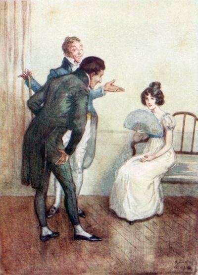 Illustration til Northanger Abbey af Jane Austen af Arthur Wallis Mills