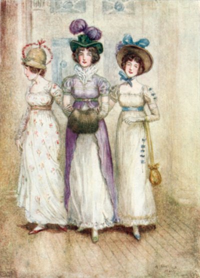Illustration til Northanger Abbey af Jane Austen af Arthur Wallis Mills
