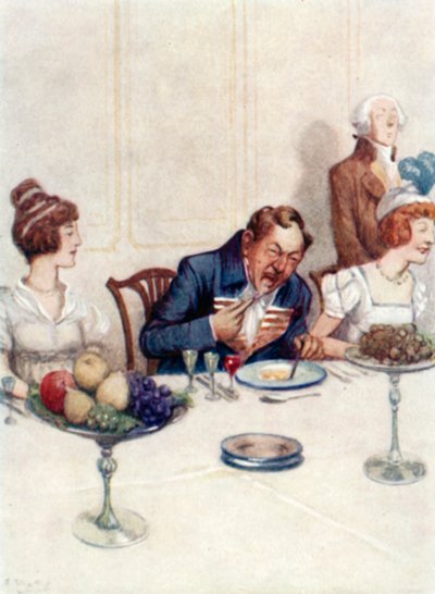 Illustration til Pride and Prejudice af Jane Austen af Arthur Wallis Mills