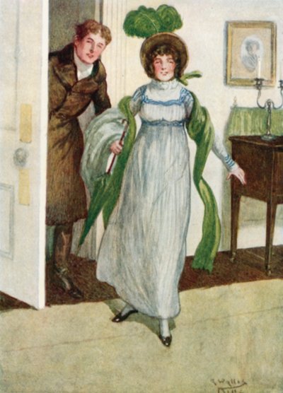 Illustration til Pride and Prejudice af Jane Austen af Arthur Wallis Mills