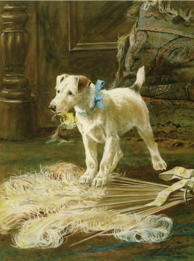 Mischief (olie på lærred) af Arthur Wardle
