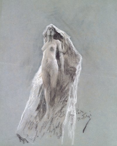 Spirit of the Peak, ca. 1890 (pastel på blåt papir) af Arthur Wardle