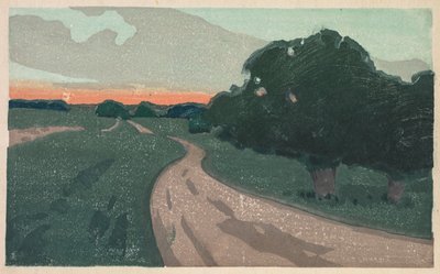 The Long Road eller Argilla Road, ca. 1898. af Arthur Wesley Dow