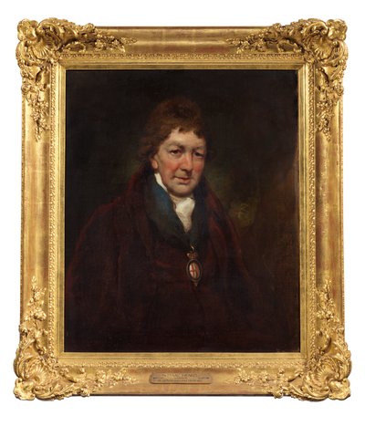 Sir Isaac Heard, våbenkonge med strømpebånd af Arthur William Devis