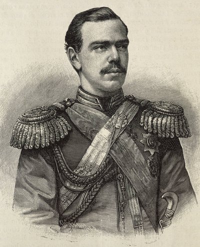 ALEXANDER III af Rusland (1845-1894). Zar af Rusland (1881-1894), søn og efterfølger af Alexander II. Gravering. af Artist Unknown
