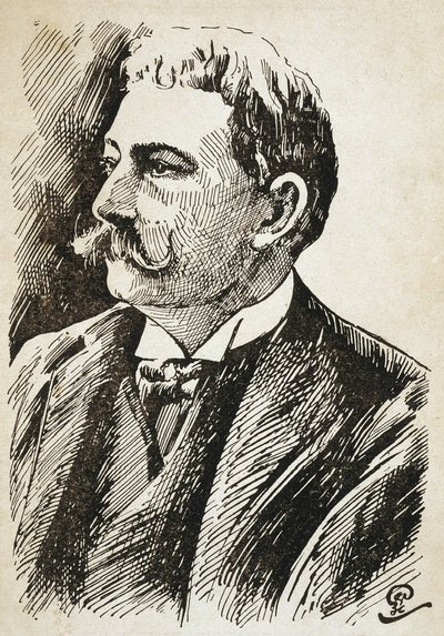 AZEVEDO, Aluisio de (1857-1913). Brasiliansk forfatter. Gravering. af Artist Unknown