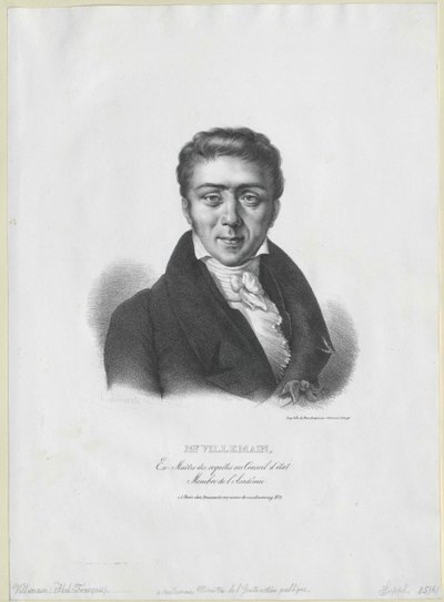 Abel-Francois Villemain af Artist Unknown