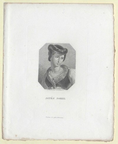 Agnes Sorel (print) af Artist Unknown
