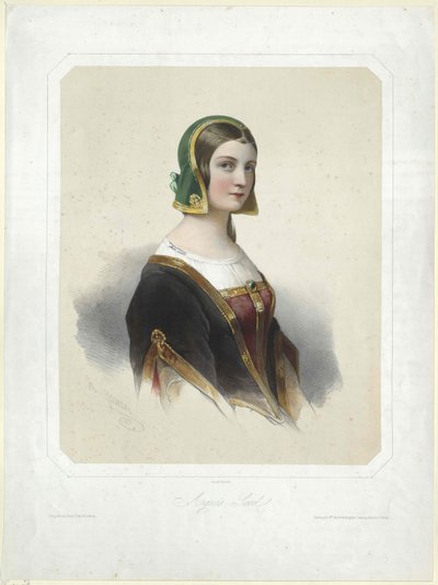Agnes Sorel (print) af Artist Unknown