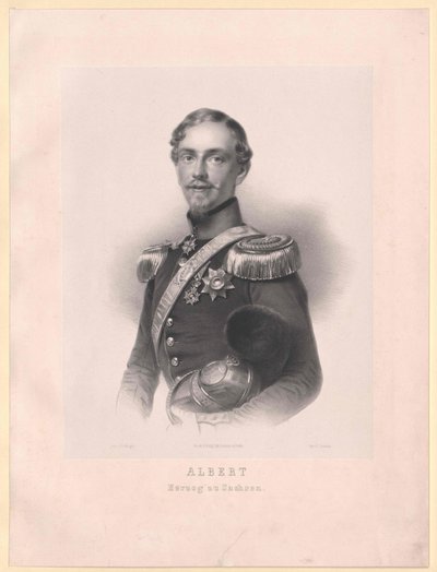 Albert I, konge af Sachsen, af Artist Unknown