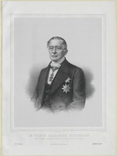 Alexander Mikhailovich greve Gorchakov af Artist Unknown