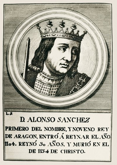 Alfonso I, "Krigeren" (1073-1134). Konge af Aragonien og Navarra (1104-1134). af Artist Unknown
