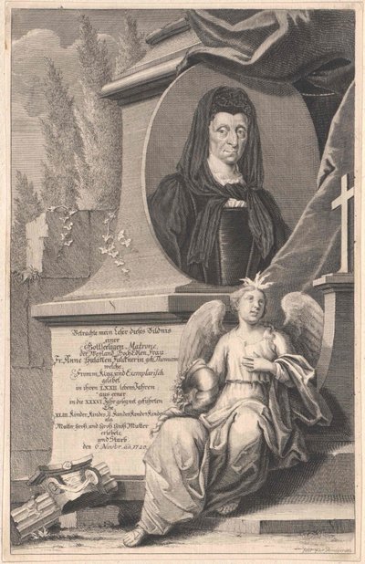 Anne Susanna Thomae (print) af Artist Unknown