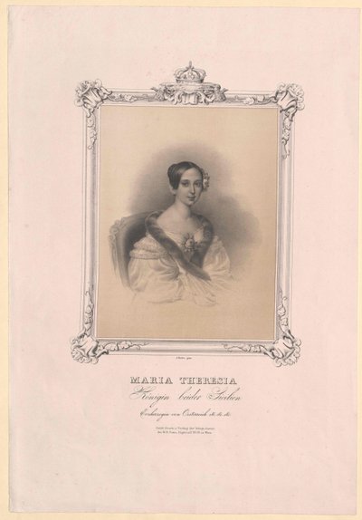 Ærkehertuginde af Østrig Maria Theresia af Artist Unknown