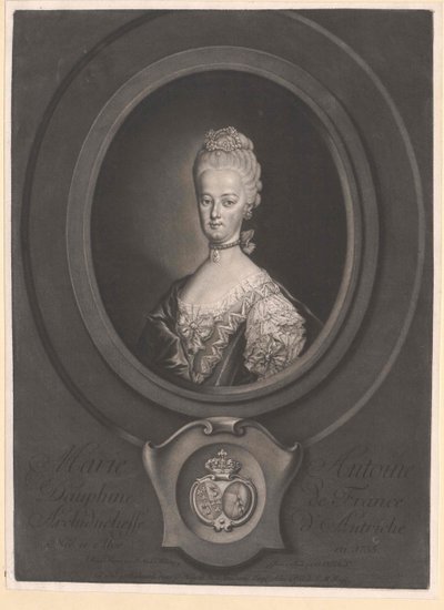 Ærkehertuginde af Østrig Marie Antoinette (print) af Artist Unknown