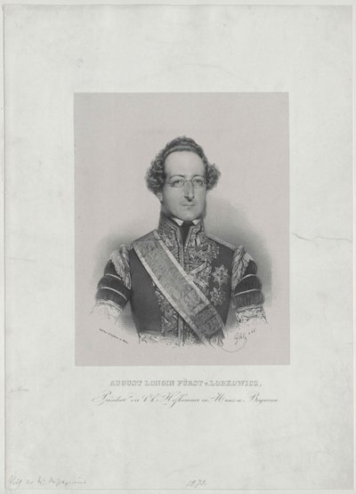 August Graf Lobkowitz af Artist Unknown