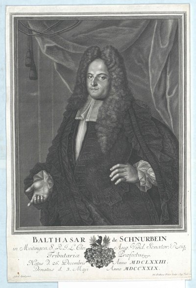 Balthazar Schnurbein von und zu Meitingen af Artist Unknown