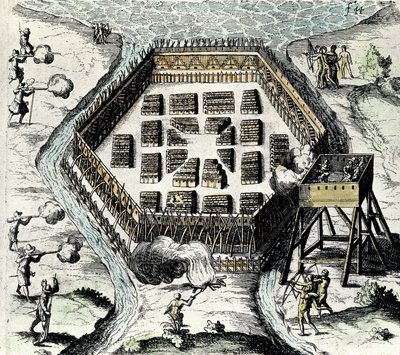 CHAMPLAIN, Samuel af (1567-1635). Engelsk navigatør, kartograf, tegner, soldat og opdagelsesrejsende. Han grundlagde New France og Quebec City den 3. juli. af Artist Unknown