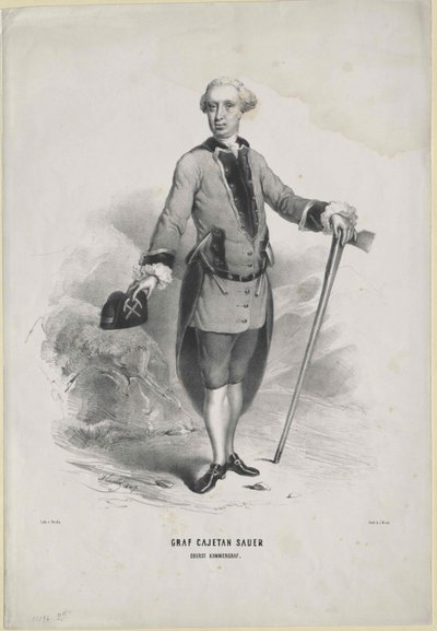 Cajetan greve Sauer af Artist Unknown