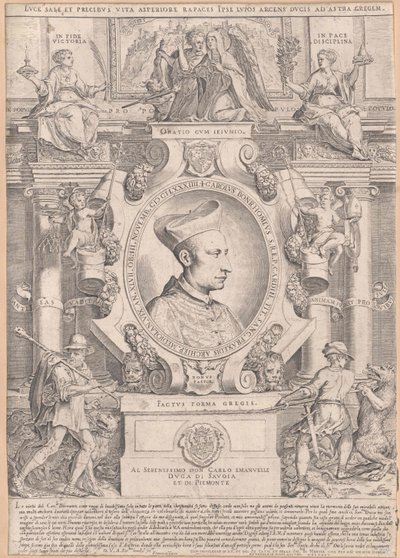 Carlo Borromeo (tryk) af Artist Unknown