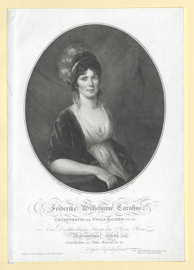 Caroline von Baden af Artist Unknown